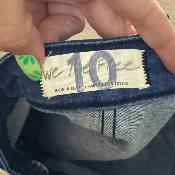 We the Free Notched Diagonal Snap & Wrap Denim Mini Skirt size 10 - Picture 7 of 9